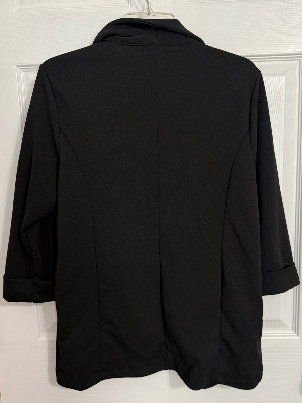 Women’s Black Open-Front Blazer Jacket - Picture 5 of 5